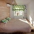 Римская штора в спальню с тропическим принтом