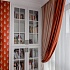Современные шторы в кабинет с оранжевым кантом